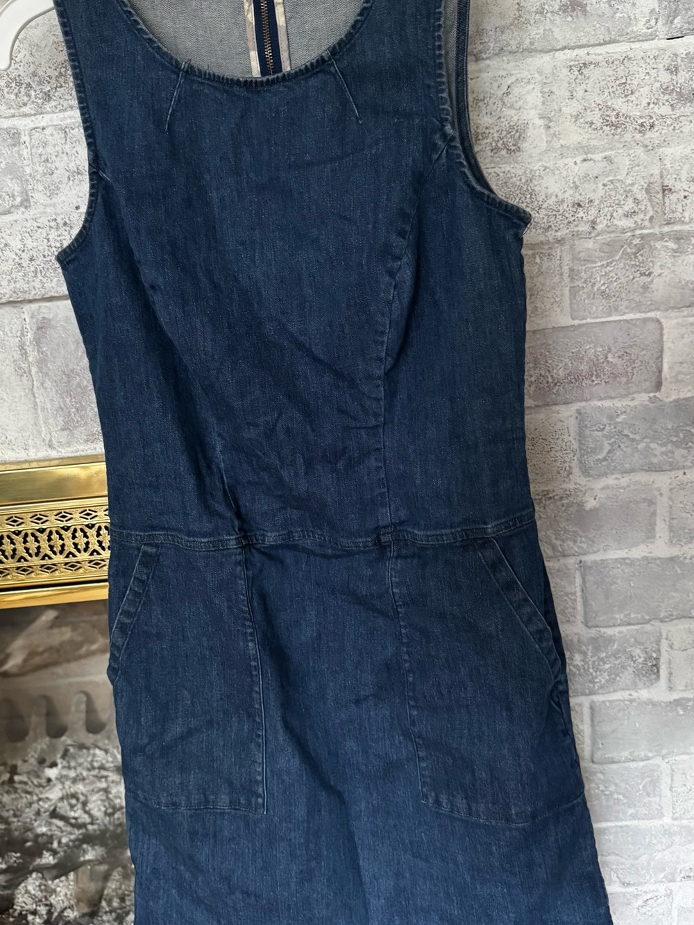 Boden Dark Blue Denim Midi Dress
